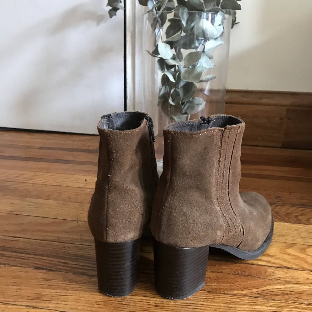 Suede Heeled Boots (French brand)